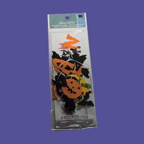Halloween Stickers: Jolee's Pumpkins Spooky Decoration Confetti Orange Alphabet - Picture 5 of 11